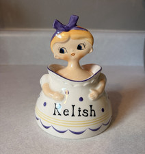 Dolly Girl MG Japan Ceramic Relish Dish Server Jar picture