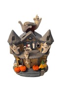 Vintage PartyLite Halloween Ceramic Haunted House Tealight Candle Holder  picture