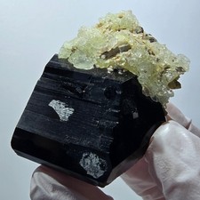 Rare Schorl Tourmaline, Hyalite Opal Specimen Erongo, Namibia 58*42*32mm #12423 picture
