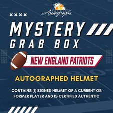 Mystery Grab Box - New England Patriots NFL Football Autographed Deluxe Full-Siz picture