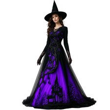 CLNXMT Women Witch Costume Treehouse Thorns Gothic picture