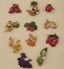 Gigglin Groceries Anthropomorphic  Fruit Figures by Jack Graham - Vtg Lot of 11 picture