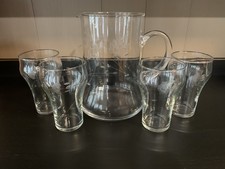 VTG Princess House Crystal Heritage Pitcher With 4 Soda Style Glasses #028B picture