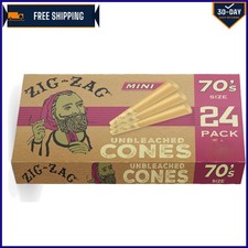 Zig Zag 70mm Unbleached Mini Pre Rolled Cones - 288 Cones for Convenient Smoking picture