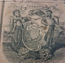 🌙 SLING'S 🪙 Vintage 1886 Fort Atkinson Wisconsin First National Bank Check picture