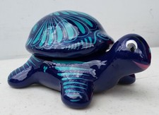 Blue & Teal Ceramic Turtle Trinket Box picture