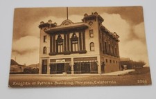 Knights Of Pythias Building Newman CA 1915 Used Post Card USA Mail Memorabilia picture