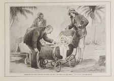 1925 Magazine Picture Mom Pushes Baby in Carriage Illustrated by Leslie Turner picture