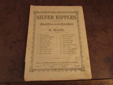 Antique sheet music 1800's Silver Ripples East Pieces for Forte piano E Mack picture