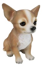 Lifelike Adorable Deer Head Chihuahua Dog Puppy Sitting Home Decor Figurine picture