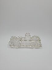 Vintage Victory Glass Candy Container Clear Fire Engine   picture