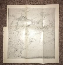 1901 Map of 1844 Glossy Foldout Map Russia and Asia picture