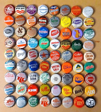 72 different SODA BOTTLE CAPS - DOMESTIC /  PLASTIC BACKED - sd26 picture