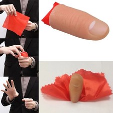 Magic Thumb Tip w/ Red Silk Vanish Appearing Trick Prop picture