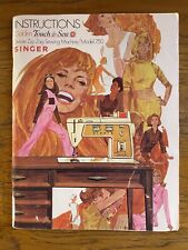 Instructions Manual Singer Touch & Sew Deluxe Zig-Zag Sewing Machine Model 750 picture