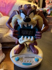 Vintage 97’ Warner Bros. Looney Tunes Tasmanian Devil Digital Alarm Clock Radio picture