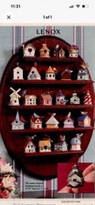 Lenox - Garden Birdhouse Thimble Shelf - 1994- In Original Pkg Vintage/New picture