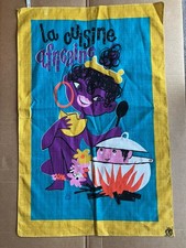 Vtg MCM French Advertising Promotional Tea Towel Linen Lefor Openo Huilor Oil picture