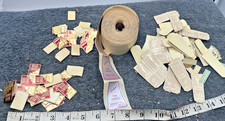 vintage art deco lot gummed labels stickers embossed rolls fragrance gold 50s  picture