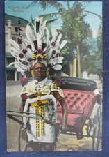 1910s Durban South Africa Rickshaw Boy Postcard picture