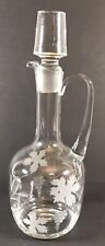 Beautiful Crystal Glass Grape And Leaf Pattern Decanter By Colony picture
