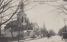Sayville Long Island NY Main St Fire House Postcard c1906 Divided Back picture