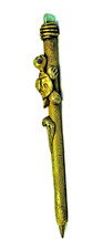 Unique Turtle Lovers (Gemstone ?) decorated Plastic Ballpoint Pen, 6.25