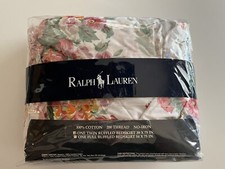 Vintage Ralph Lauren Southampton Twin Ruffled Bed Skirt Floral NOS 1988 Cotton picture