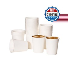 RACETOP 8 Oz Paper Coffee Cups 100 Pack Design Disposable Cups, Coffee Cups picture