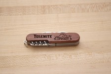 Yosemite Wood Handle Souvenir Pocket Knife Multi Tool w/ 