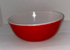 Vintage Pyrex 404 4 Qt Large Nesting Mixing Bowl Red preowned picture