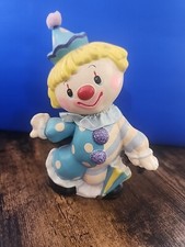 Clown Piggy Bank Enesco Pottery Ceramic Vintage 6