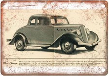 Vintage Auto Ad 1935 Willys 77 Coupe Retro Look Reproduction Metal Sign A1950 picture