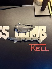Tkell Agent 004 Laser Engraved Fixed Blade Knife Amen-L EDC Combat Battlelock picture