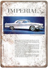 1956 Chrysler Imperial Vintage Auto Ad Retro Look Metal Sign AM4478 picture