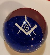 Gentile Glass Masonic Paperweight  picture