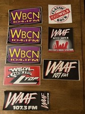 NEW Vintage Boston Rock Radio Bumper Sticker Lot WBCN WAAF WZLX Tower Records picture