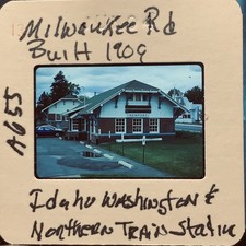 Newport WA/ID Train Station 2004 35mm Slide Milwaukee Rd Idaho Washington picture