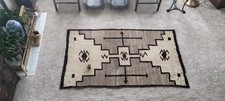 Antique NAVAJO Wool rug STORM pattern 52