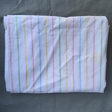 Springmaid Combed Percale 100% Cotton Striped White Colorful Pillow Case 42 X 38 picture