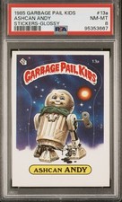 1985 Garbage Pail Kids Ashcan Andy 13a GLOSSY PSA 8 OS1 GPK Series 1 R2D2 Pop 64 picture