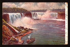 POSTCARD : NEW YORK - NIAGARA FALLS NY - VIEW OF THE FALLS  1907 DB picture