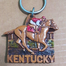 Kentucky State Souvenir Keychain with Horse & Jockey Design picture