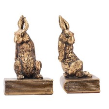 Heavy Duty Decorative Rabbit Bookends for Shelves - Stylish Book Holders picture