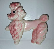 Vintage Mid-Century Pink Ceramic Poodle Wall Plaque Kitsch MCM Japan Style Art picture