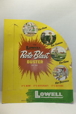 Vintage 1950's Lowell Roto Blast duster cardboard advertisement POP picture