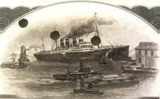 Antique 1910s–1920s Titanic IMM Stock Certificate No JPM Punch Green 100 Shares picture