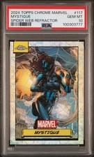 2024 Topps Chrome Marvel Mystique Spiderweb Refractor #/399 PSA 10 picture