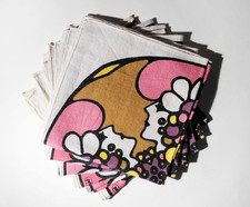 NOS Vintage PETER MAX Linen Napkin Set (6) 1968 picture