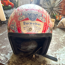 Budweiser Collectible motorcycle helmet very rare vintage 1970’s great condition picture